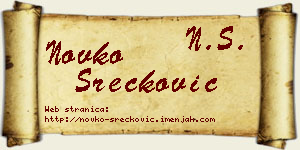 Novko Srećković vizit kartica